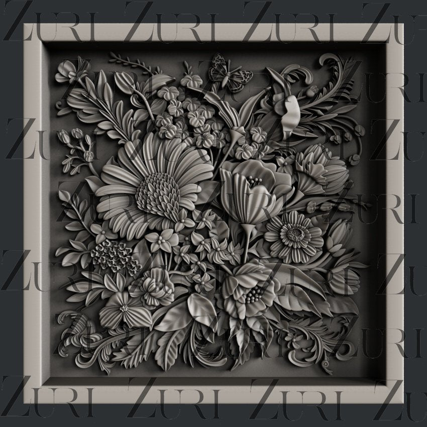 Floral Coaster Silicone Mold by Zuri Designs