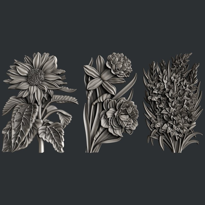 Flower Blooms Silicone Mold by Zuri Designs is a set of three blooming flowers which is great for resin, clay, fondant, chocolate and more!