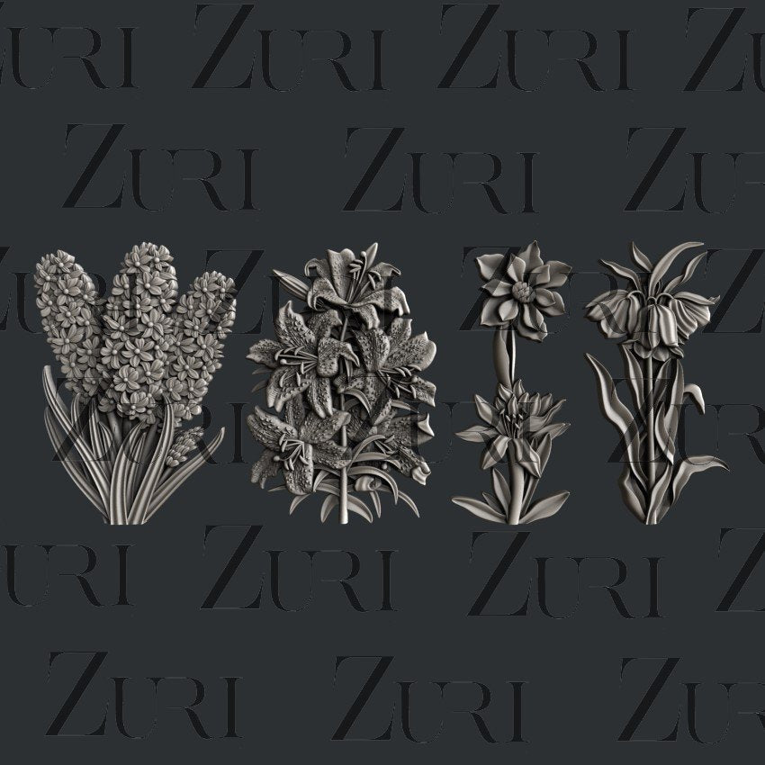 Flower Blooms Silicone Mold by Zuri Designs is a set of four blooming flowers which is great for resin, clay, fondant, chocolate and more!