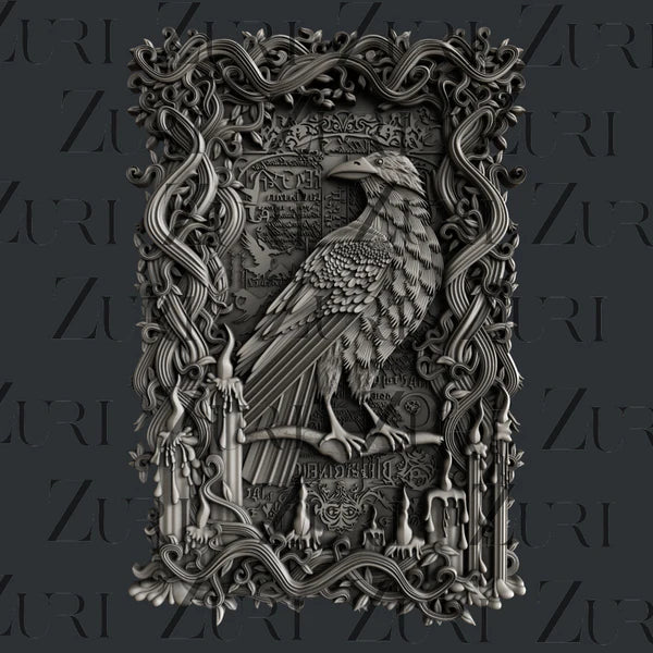 Halloween Raven Silicone Mold by Zuri Designs