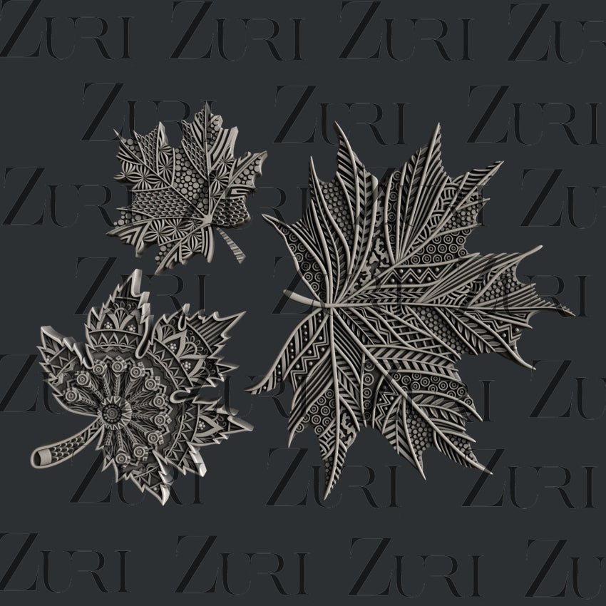 Ornate Leaves Silicone Mold by Zuri