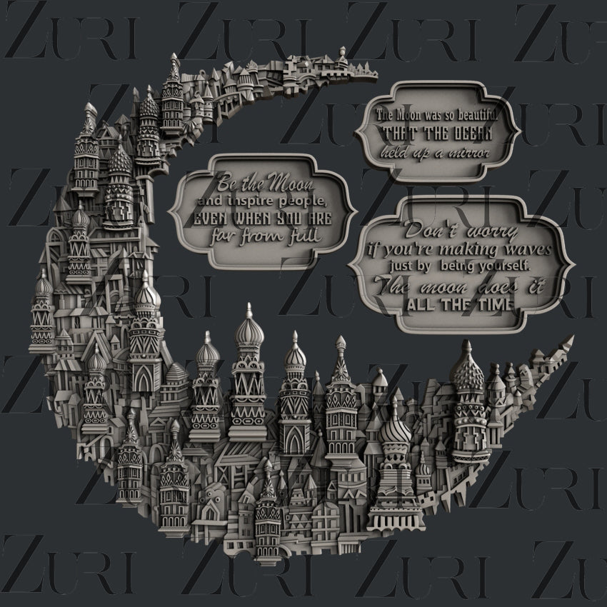 Moon City silicone mold by Zuri