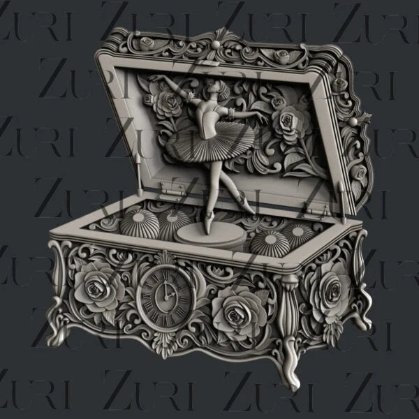 Music Box Silicone Mold by Zuri Designs
