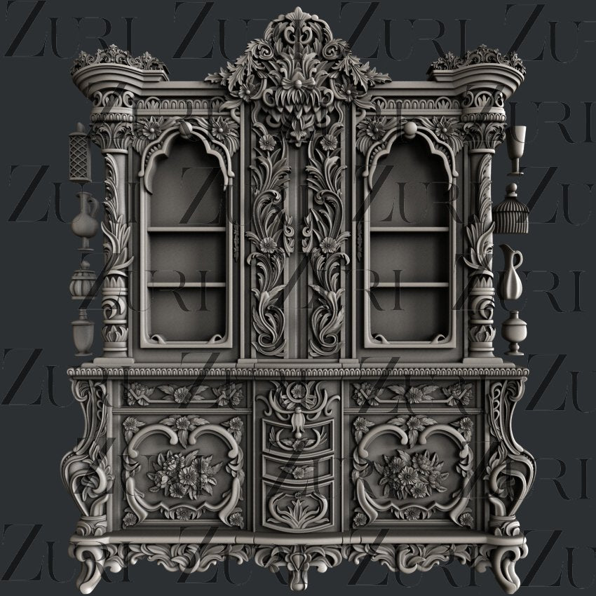 Heirloom Cabinet silicone mold by Zuri Designs