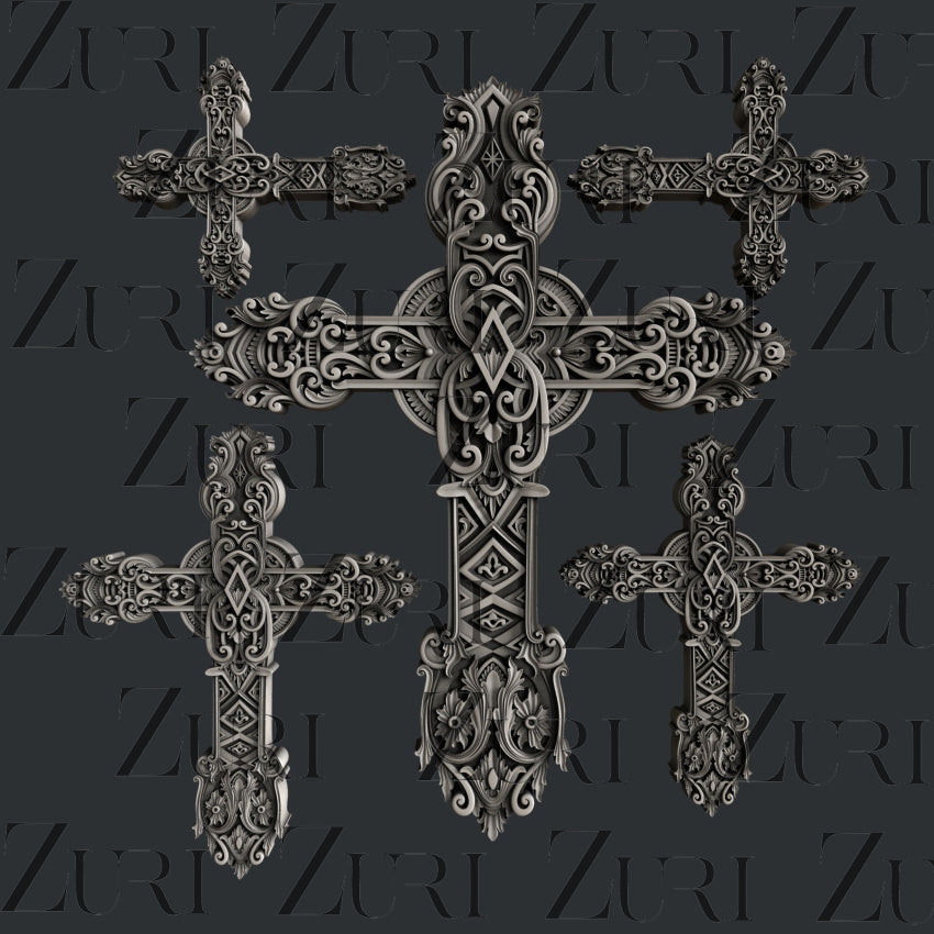 Ornate Crosses mold by Zuri Designs is perfect for resin, clay, chocolate, fondant and more.