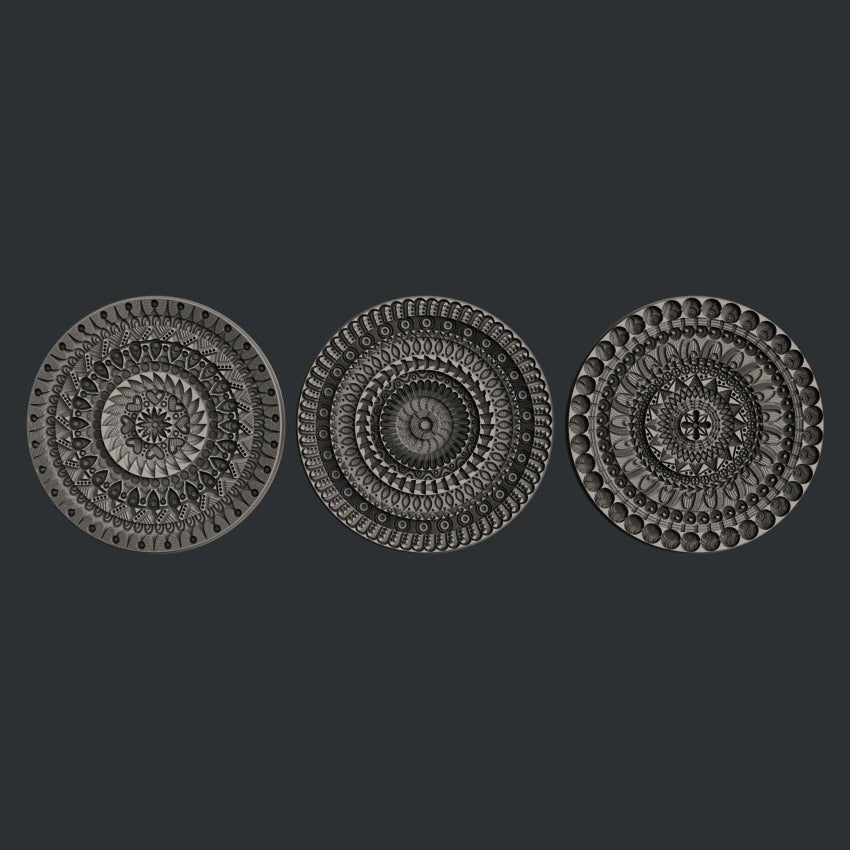 Mandalas Set 1 silicone mold by Zuri