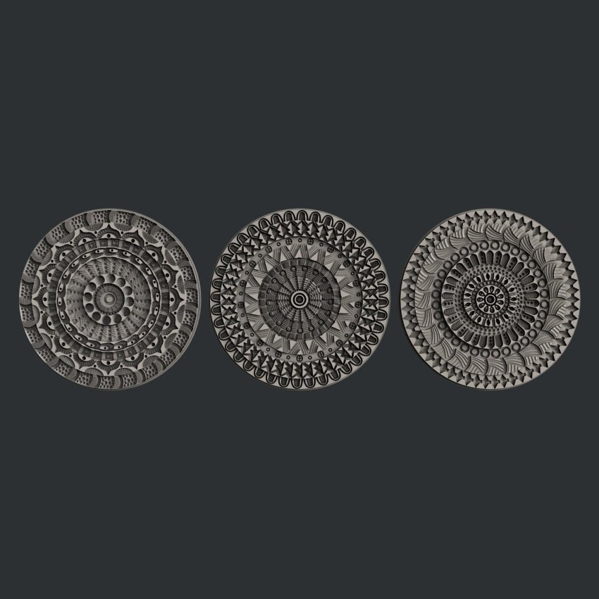 Mandalas Set 2 silicone mold by Zuri