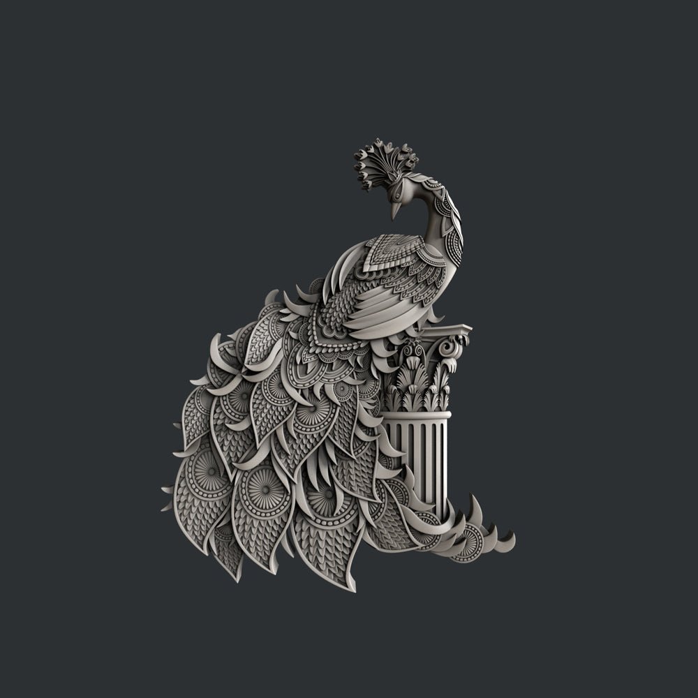 Peacock Splendor silicone mold by Zuri