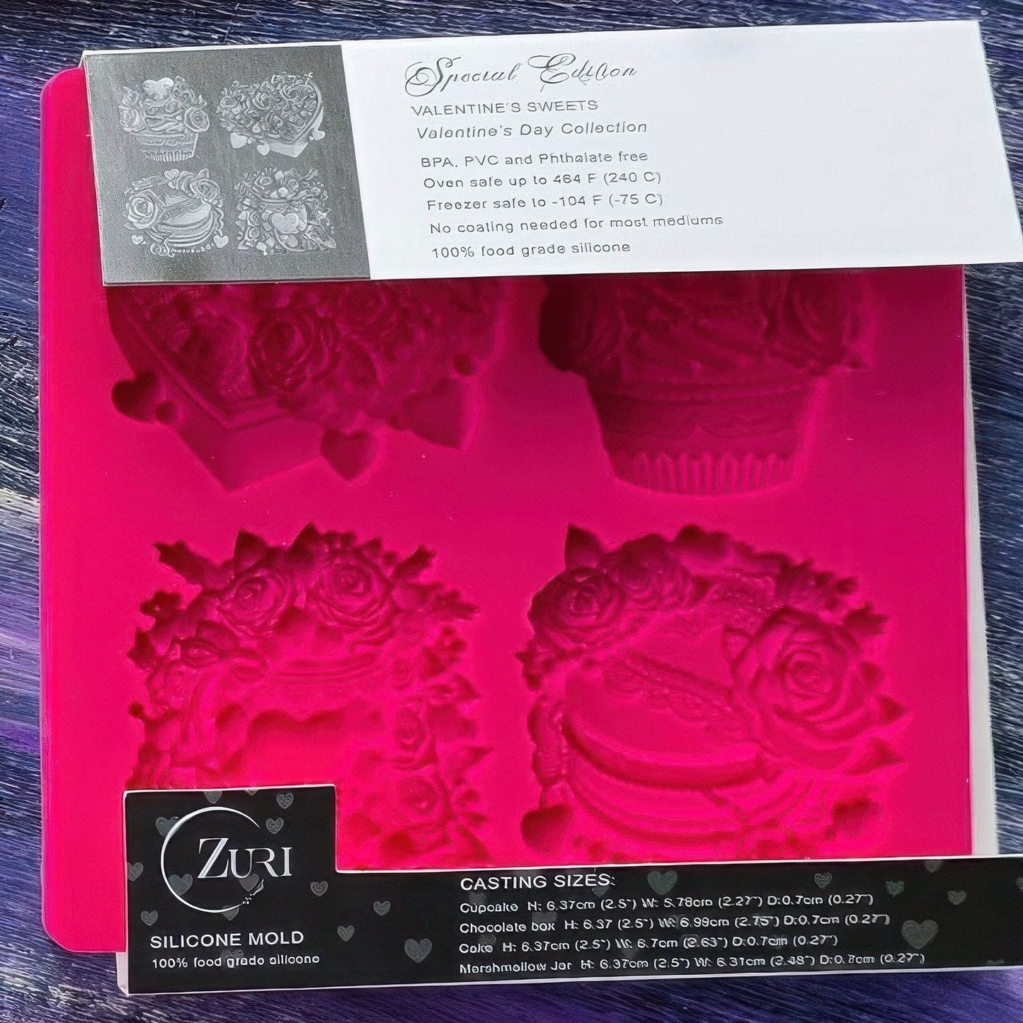 Valentines Sweets silicone mold by Zuri Designs