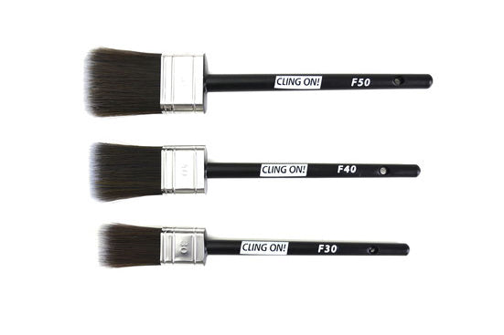Cling-On Flat Brush Collection with F50, F40 and F30 Cling on Brushes