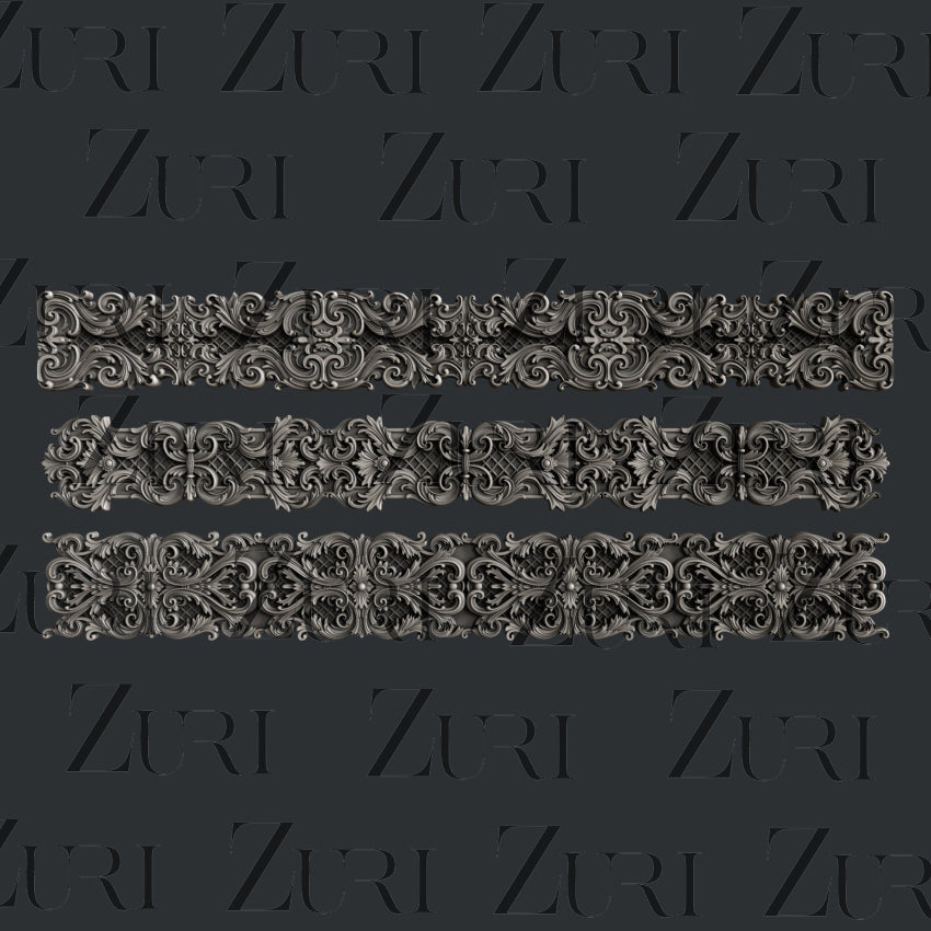 Baroque Borders Silicone Mold by Zuri Designs
