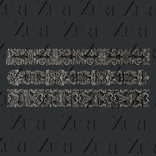 Baroque Borders Silicone Mold by Zuri Designs