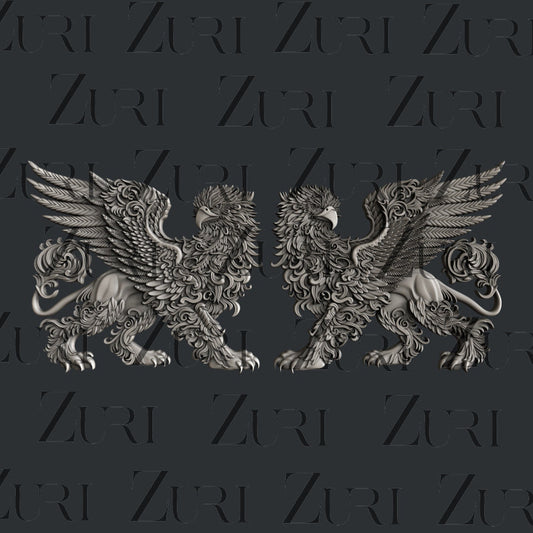 Baroque Griffins Set 1 Silicone Mold by Zuri Designs