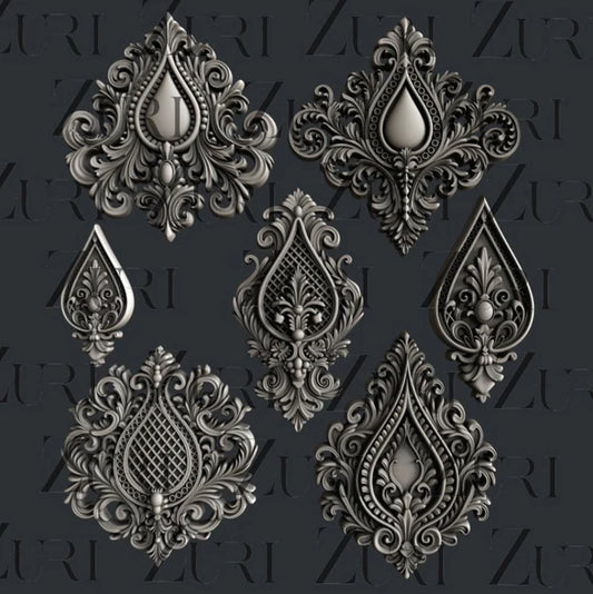 Baroque Dewdrops Silicone Mold by Zuri Designs