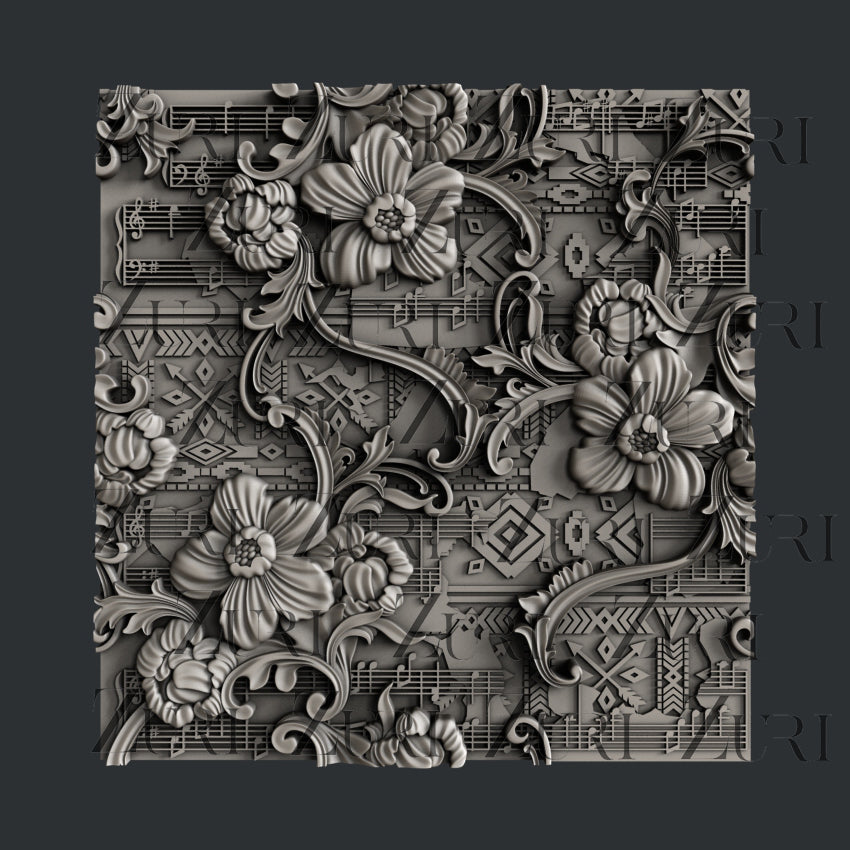 Floral Plates silicone mold by Zuri Designs is a great background mold for scrapbooking and mixed media.