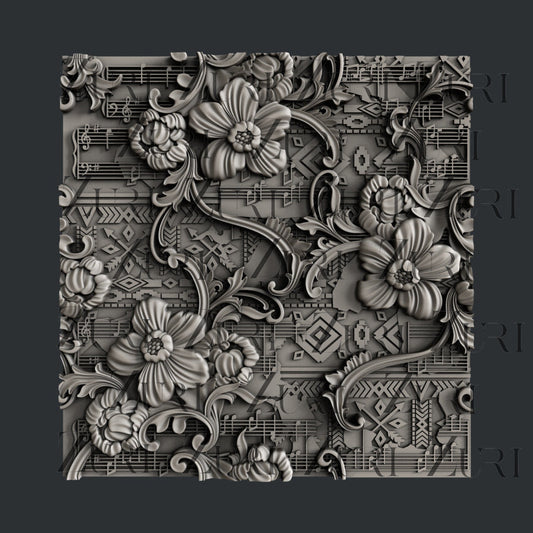 Floral Plates silicone mold by Zuri Designs is a great background mold for scrapbooking and mixed media.
