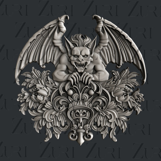 Gargoyle Set 2 Silicone Mold by Zuri Designs