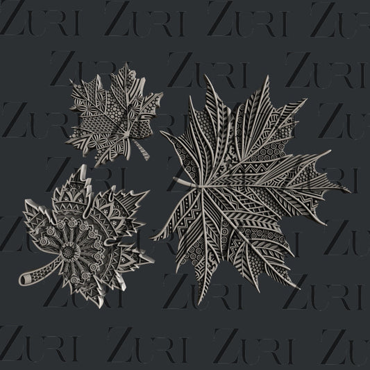 Ornate Leaves Silicone Mold by Zuri