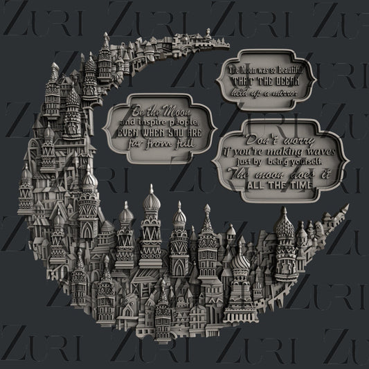 Moon City silicone mold by Zuri
