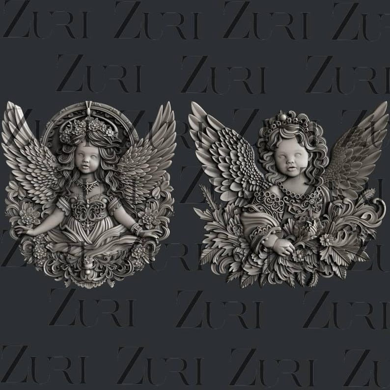 Cherub Twins Silicone Mould by Zuri Designs