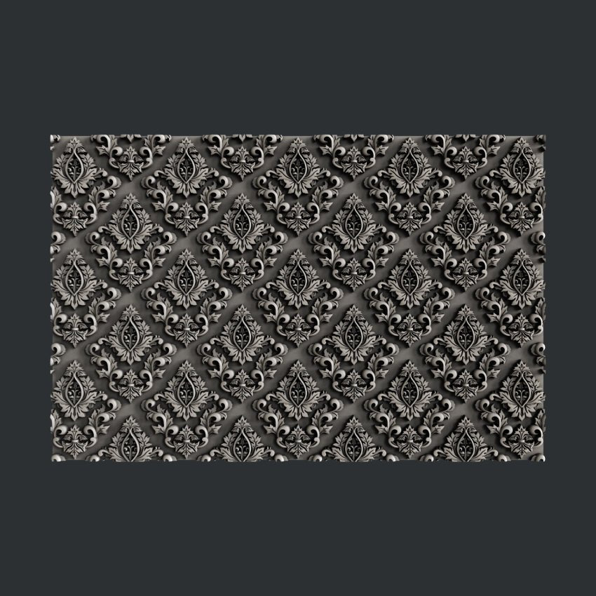 Damask Wall silicone mold by Zuri