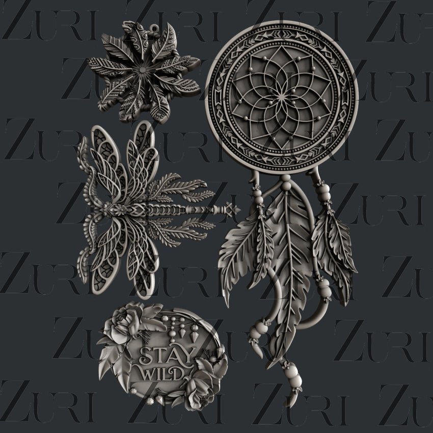 Dragonfly Dreamcatcher silicone mold by Zuri