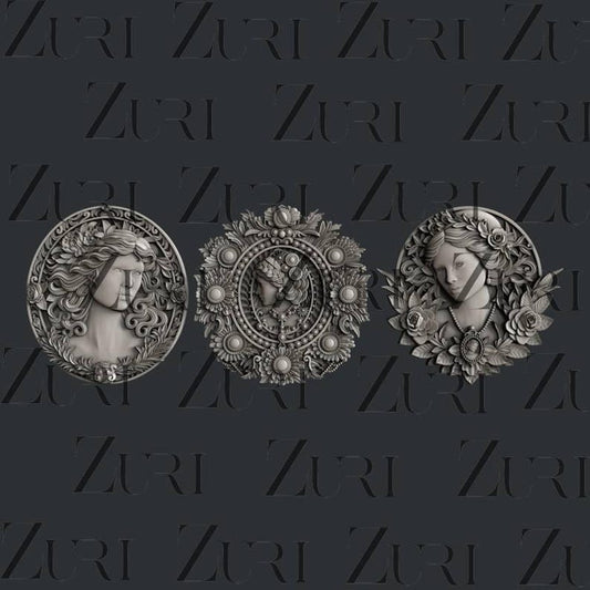 Cameo Charm Silicone Mould by Zuri Designs
