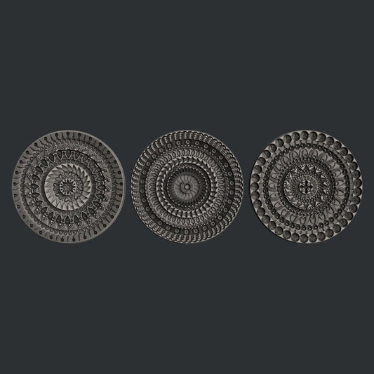 Mandalas Set 1 silicone mold by Zuri