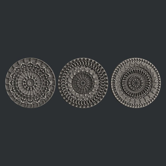 Mandalas Set 2 silicone mold by Zuri