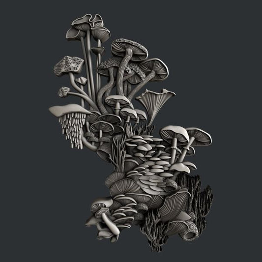 Mushroom Bloom 3 silicone mold by Zuri
