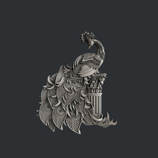 Peacock Splendor silicone mold by Zuri