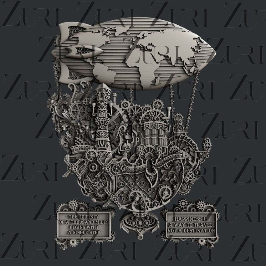 Steampunk Airship Silicone Mold by Zuri