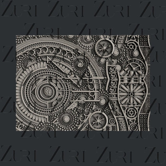 Steampunk Texture Silicone Mold by Zuri