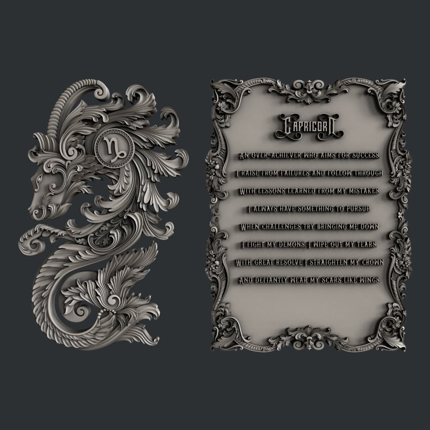 The Capricorn silicone mold by Zuri